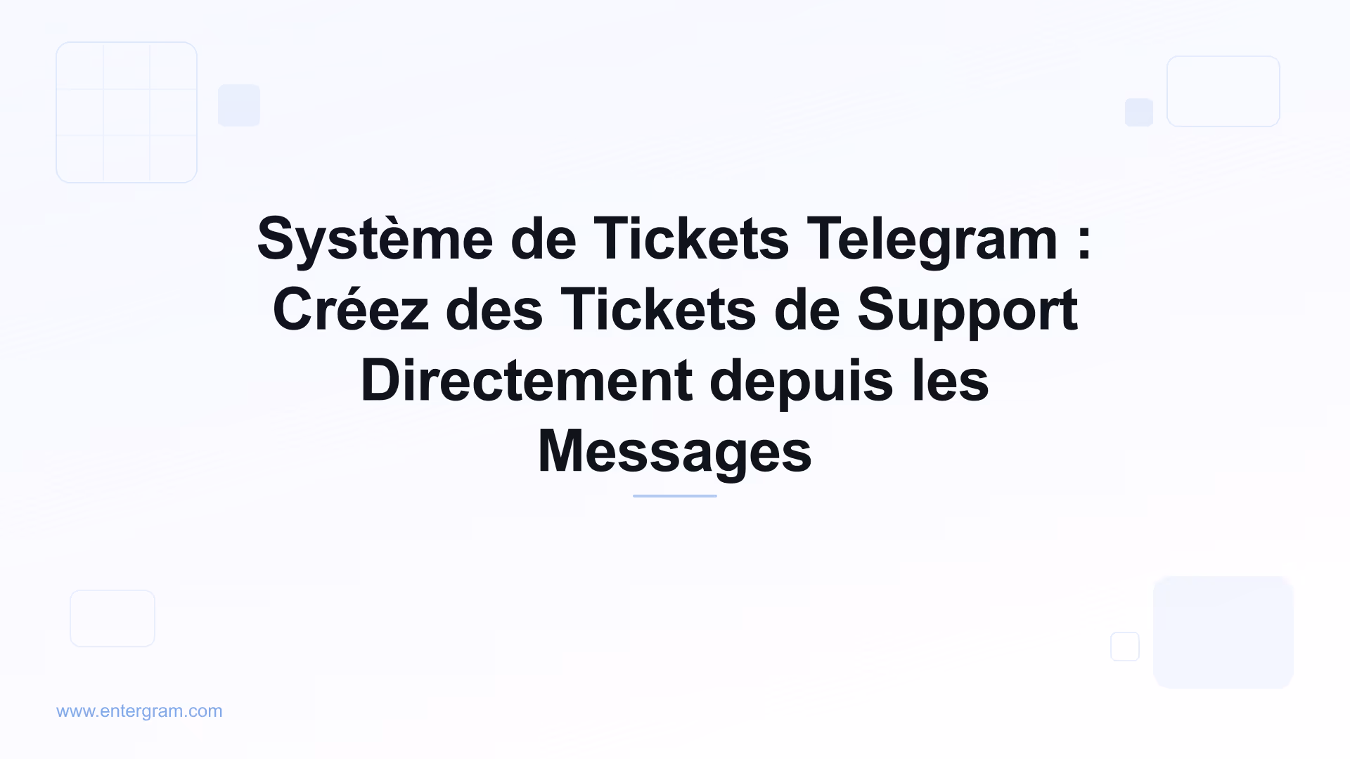 Système de tickets Telegram créant des tickets de support depuis les messages de chat