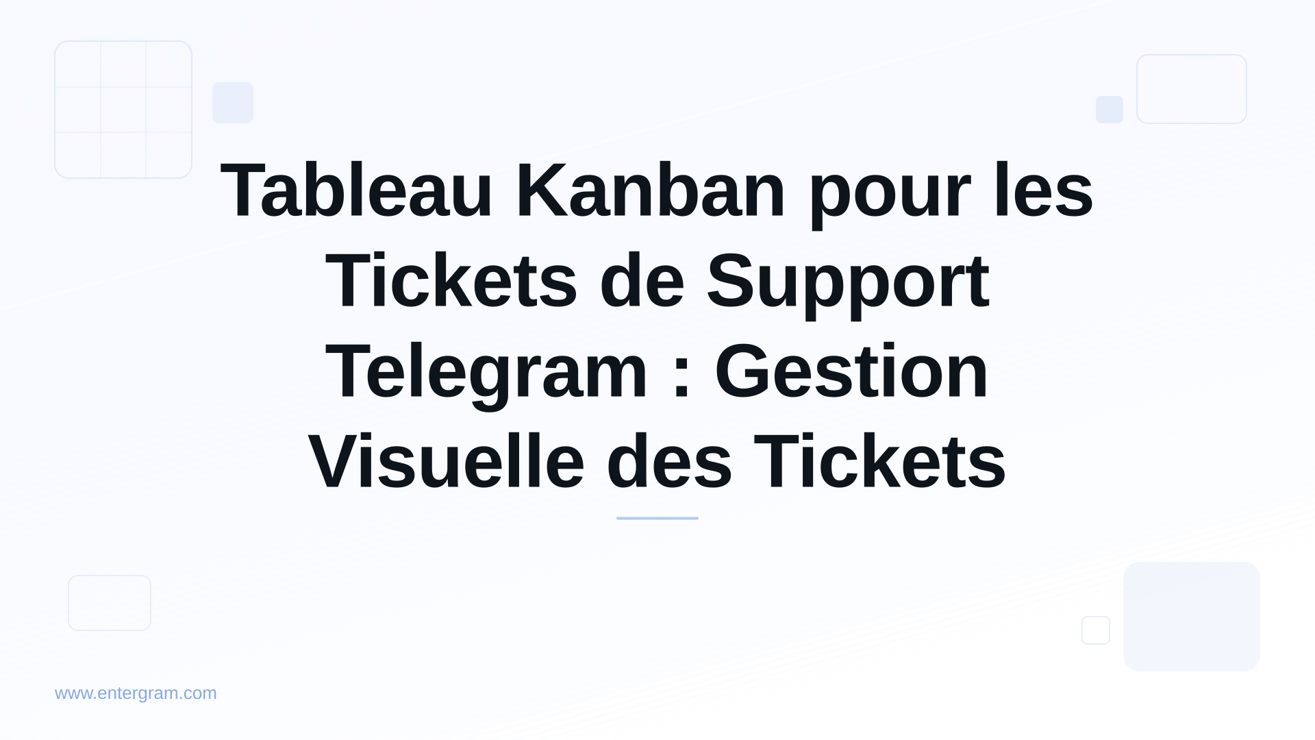 Vue tableau Kanban pour la gestion des tickets de support Telegram