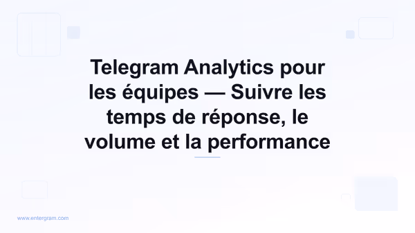 Tableau de bord Telegram analytics pour les équipes
