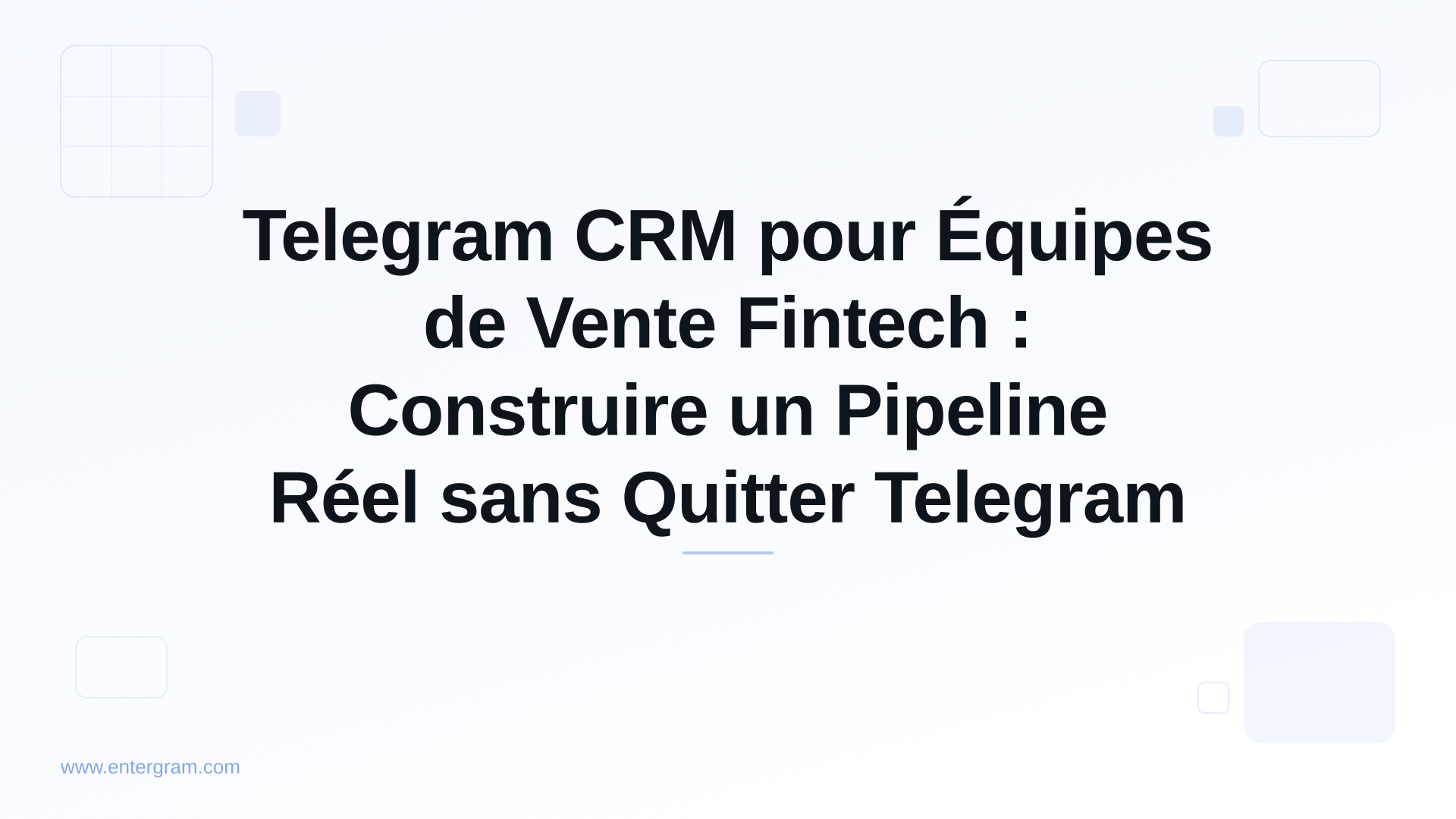 Card image for Telegram CRM pour Équipes de Vente Fintech : Construire un Pipeline Réel sans Quitter Telegram