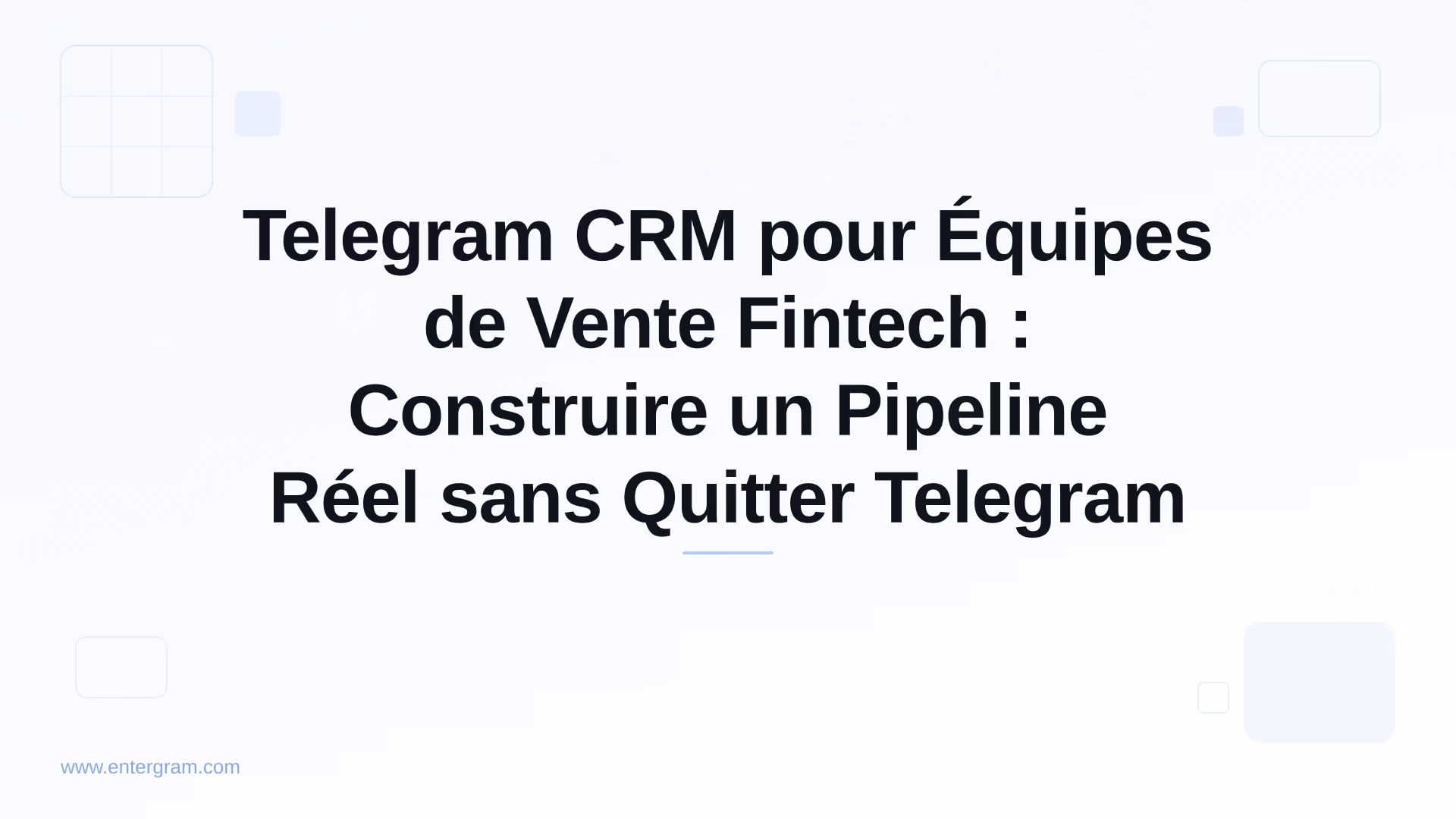 Card image for Telegram CRM pour Équipes de Vente Fintech : Construire un Pipeline Réel sans Quitter Telegram