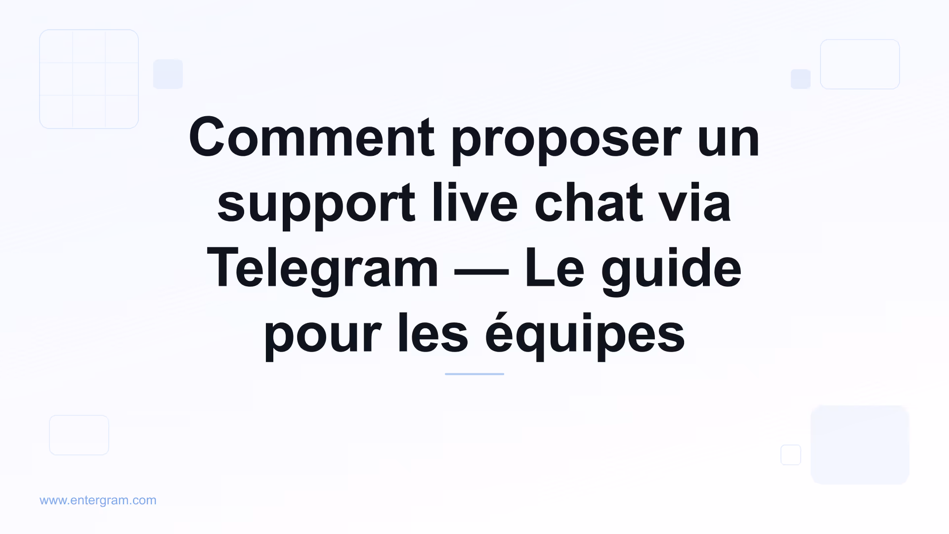 Support live chat Telegram pour les équipes de service client