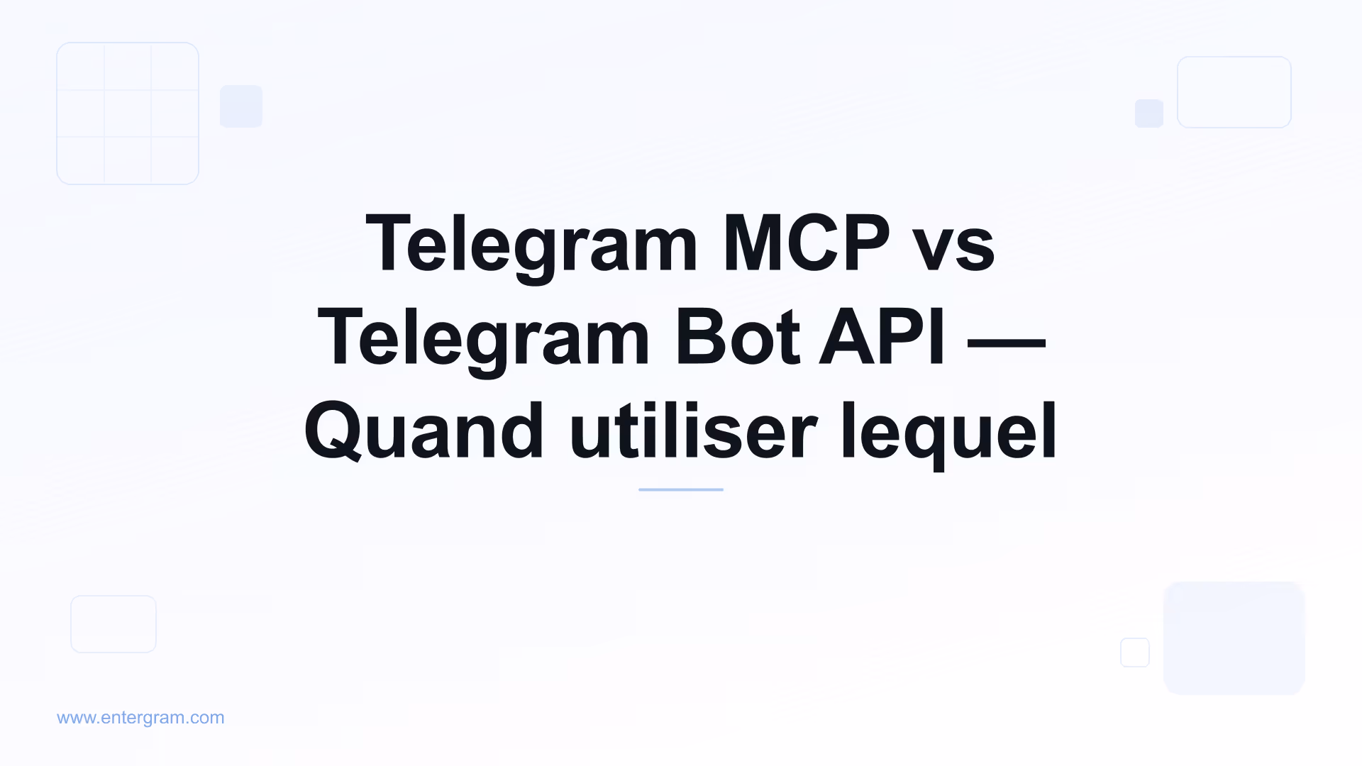 Comparaison Telegram MCP vs Bot API