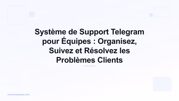 Card image for Système de Support Telegram pour Équipes