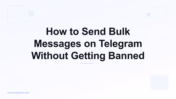 Send bulk messages on Telegram safely