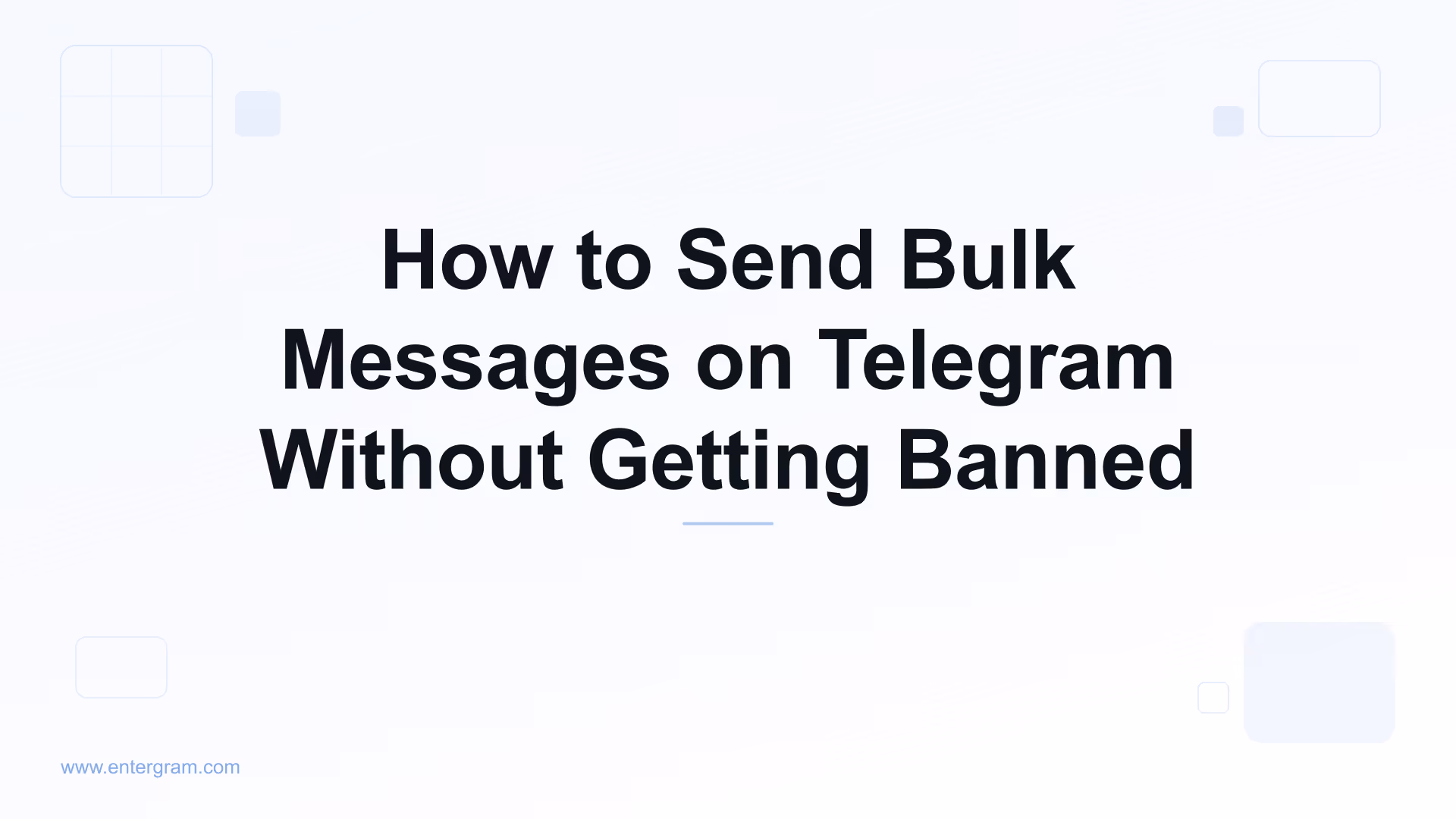 Send bulk messages on Telegram safely