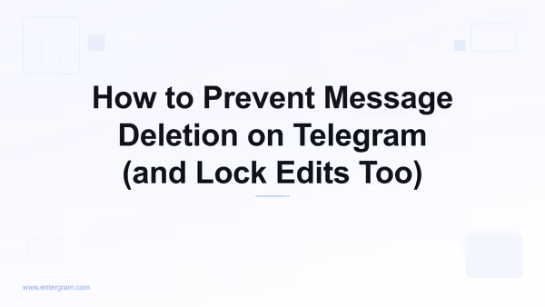 Telegram workspace setting that prevents team members from deleting or editing messages