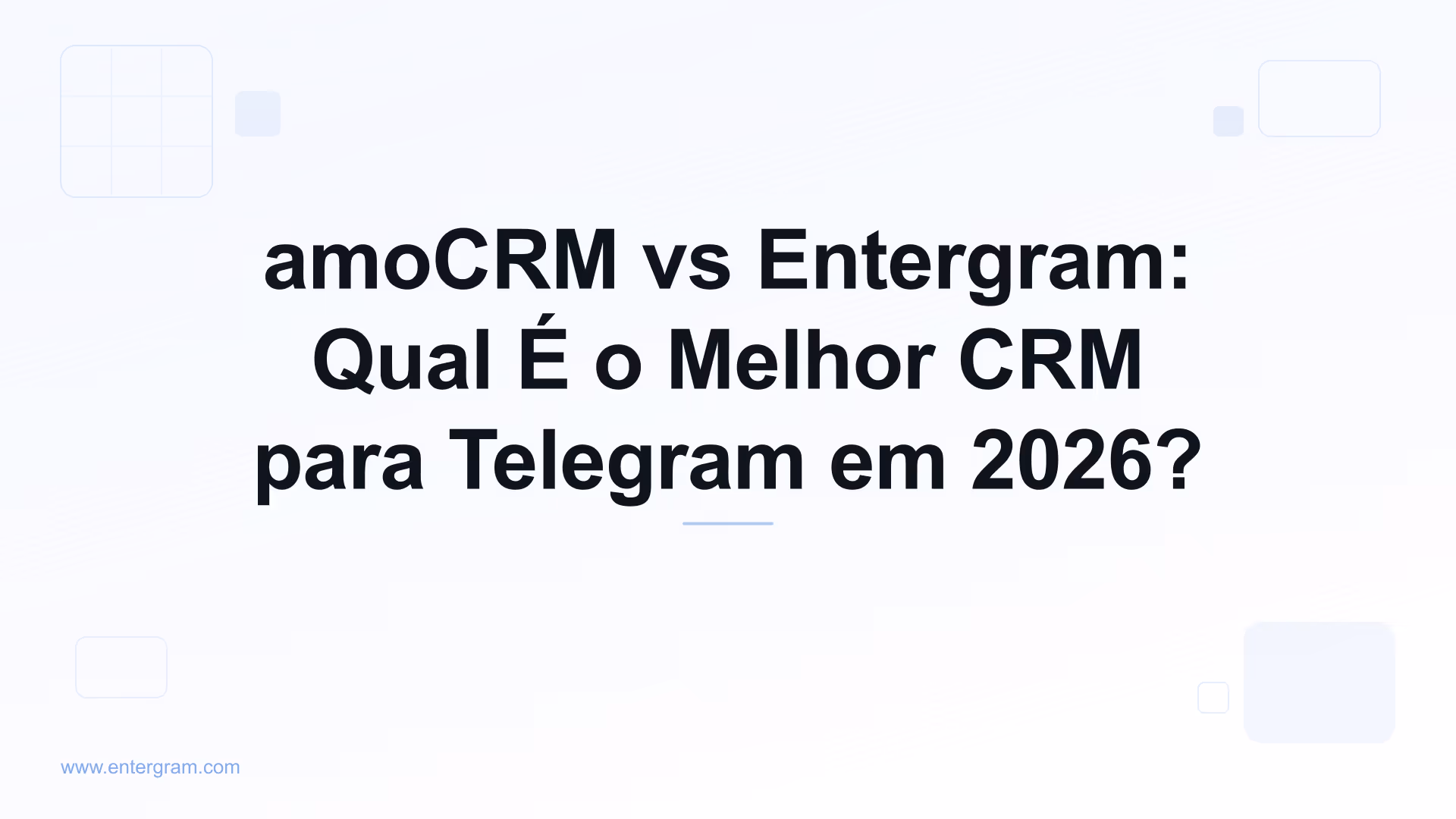 Comparação amoCRM vs Entergram para equipes de Telegram
