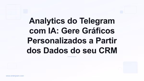 Painel de análises com IA gerando gráficos personalizados a partir de dados de CRM do Telegram