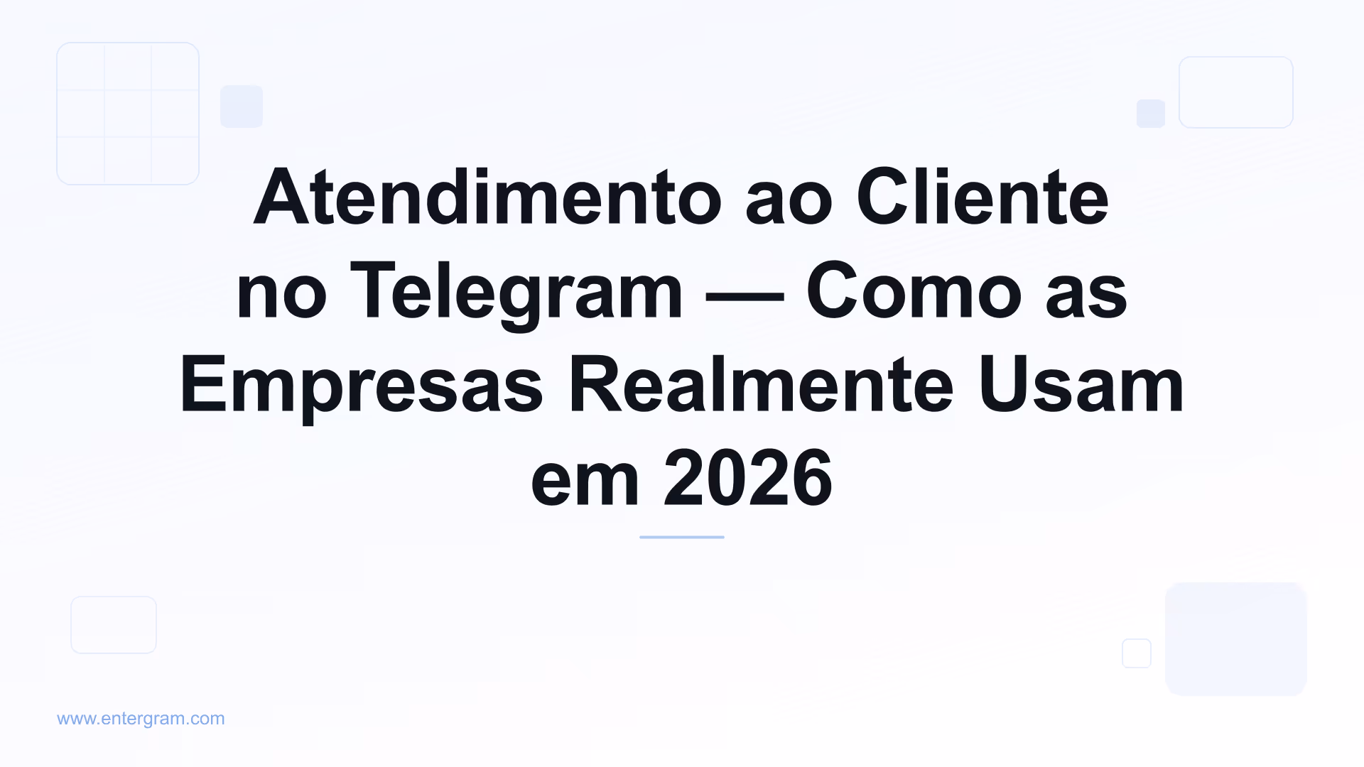 Atendimento ao cliente no Telegram para empresas