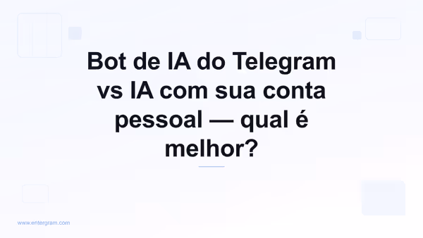 Bot de IA do Telegram vs conta pessoal com MCP