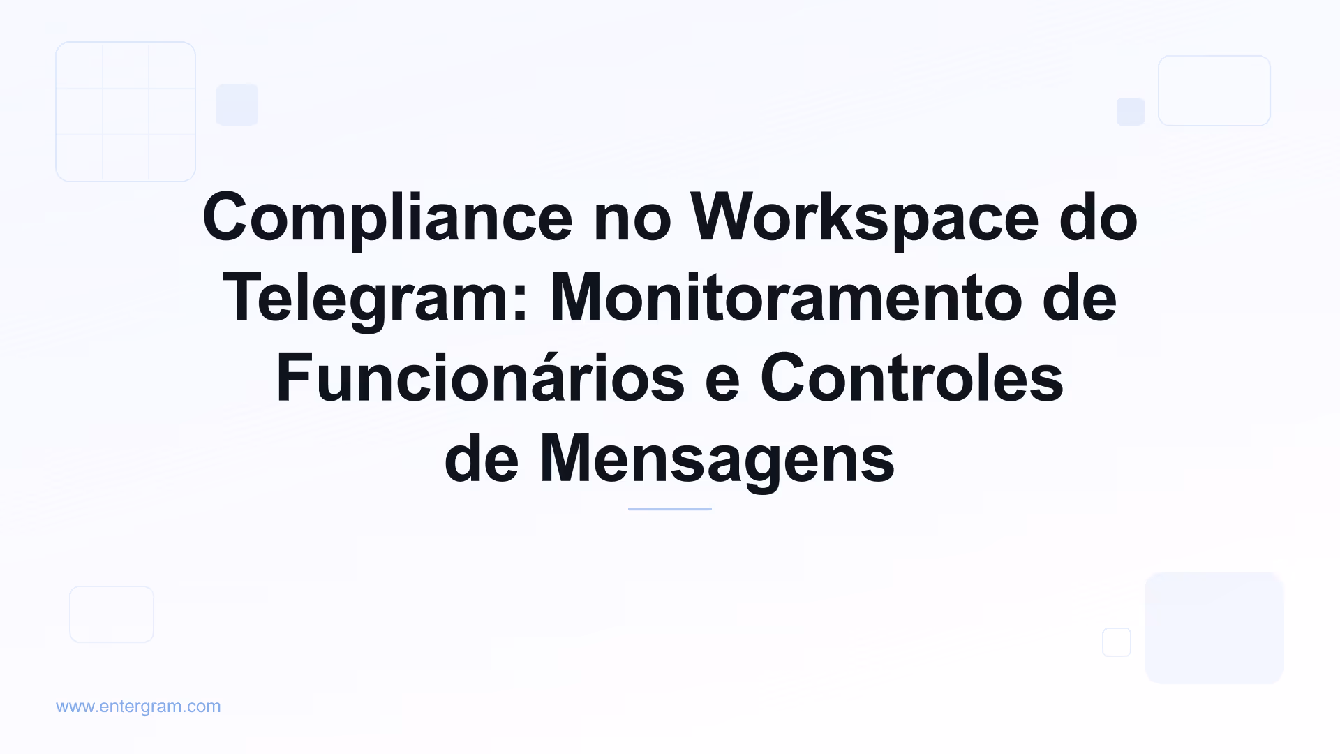 Painel de compliance do workspace do Telegram com controles de monitoramento de funcionários