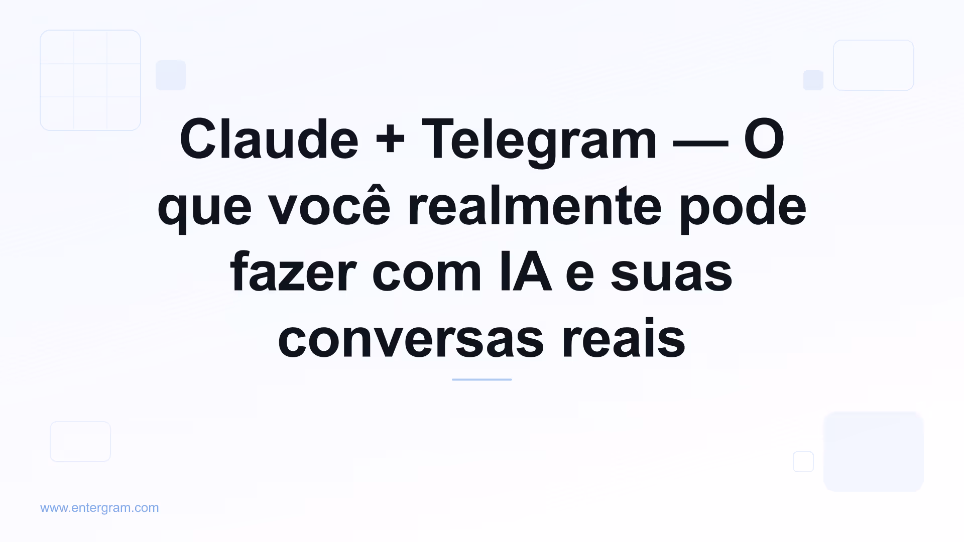 Claude AI conectado ao Telegram pessoal via MCP