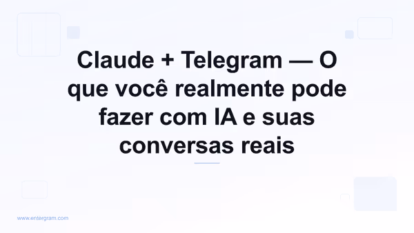 Claude AI conectado ao Telegram pessoal via MCP