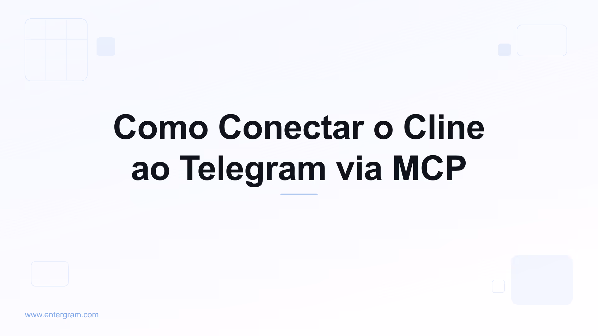 Conecte o Cline ao Telegram via MCP da Entergram