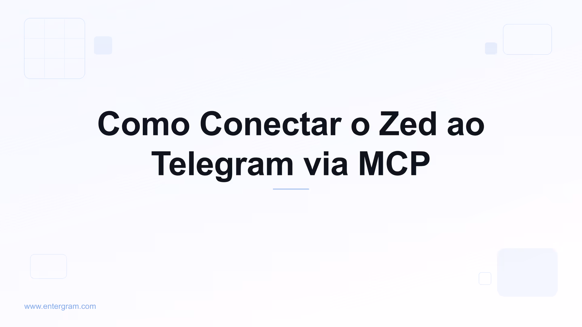 Conecte o Zed ao Telegram via MCP da Entergram
