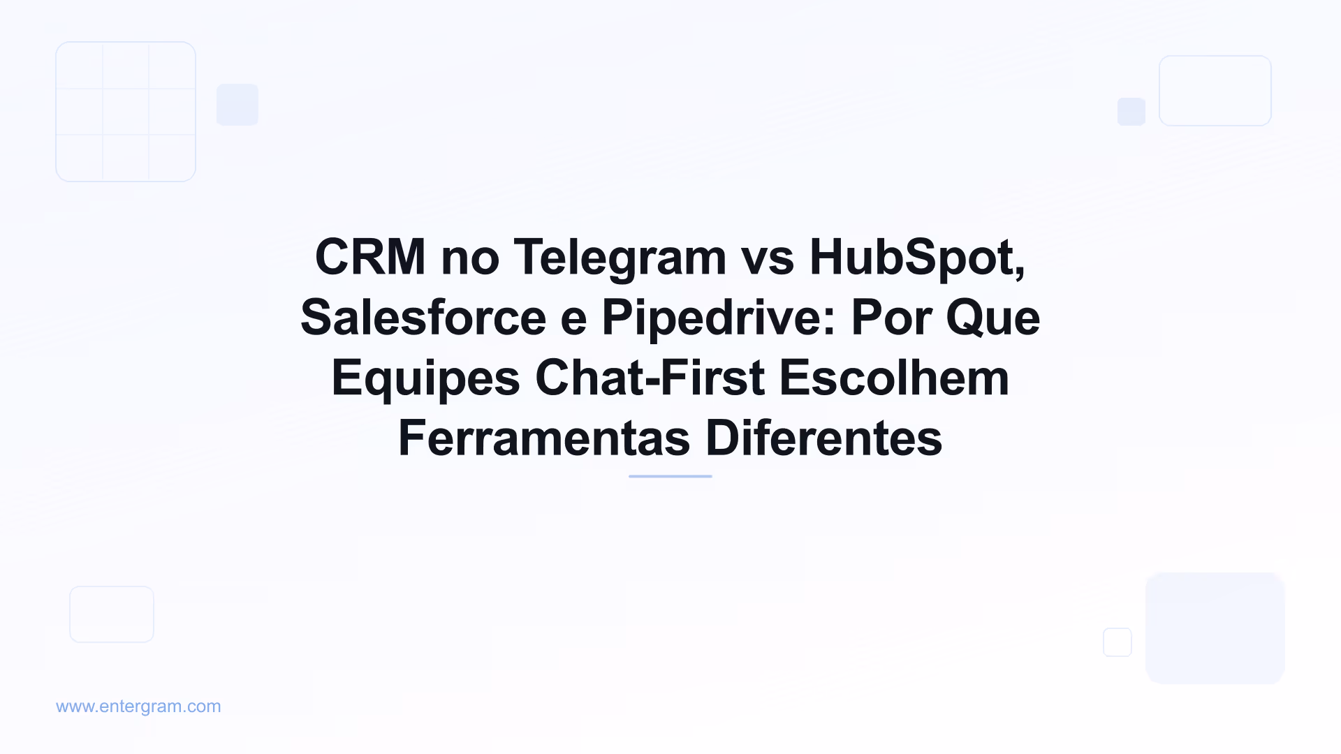 Comparação entre CRM no Telegram e HubSpot, Salesforce e Pipedrive