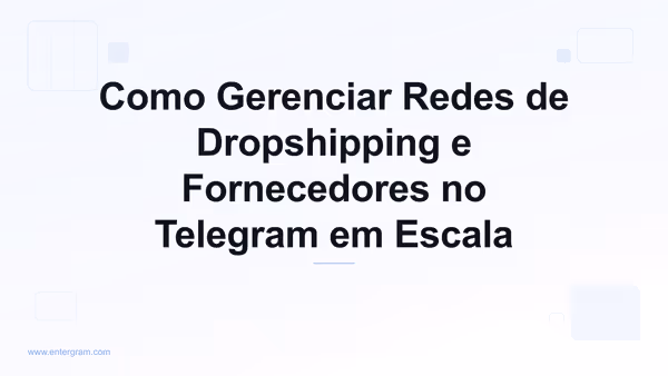 Imagem de capa para CRM no Telegram para Redes de Dropshipping e Fornecedores: Organize, Acompanhe e Escale Relacionamentos com Fornecedores