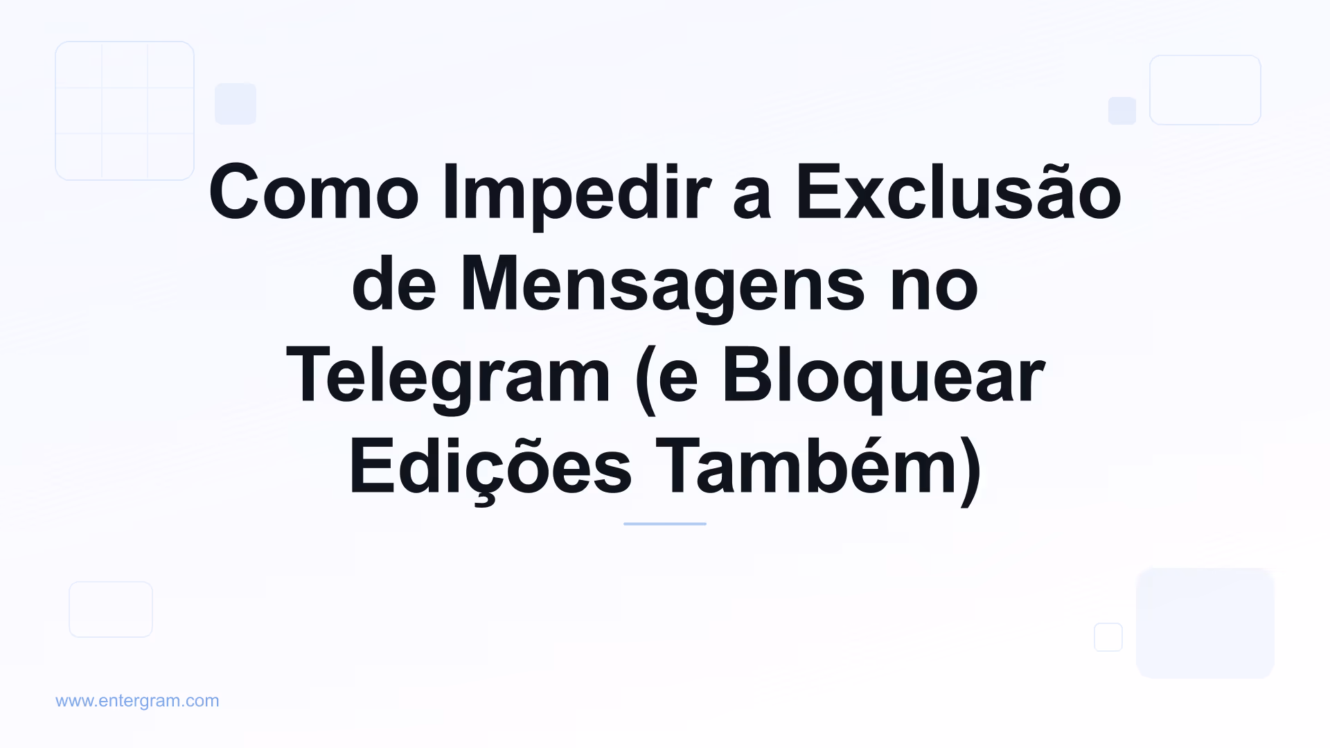 Configuração do espaço de trabalho do Telegram que impede membros da equipe de excluir ou editar mensagens