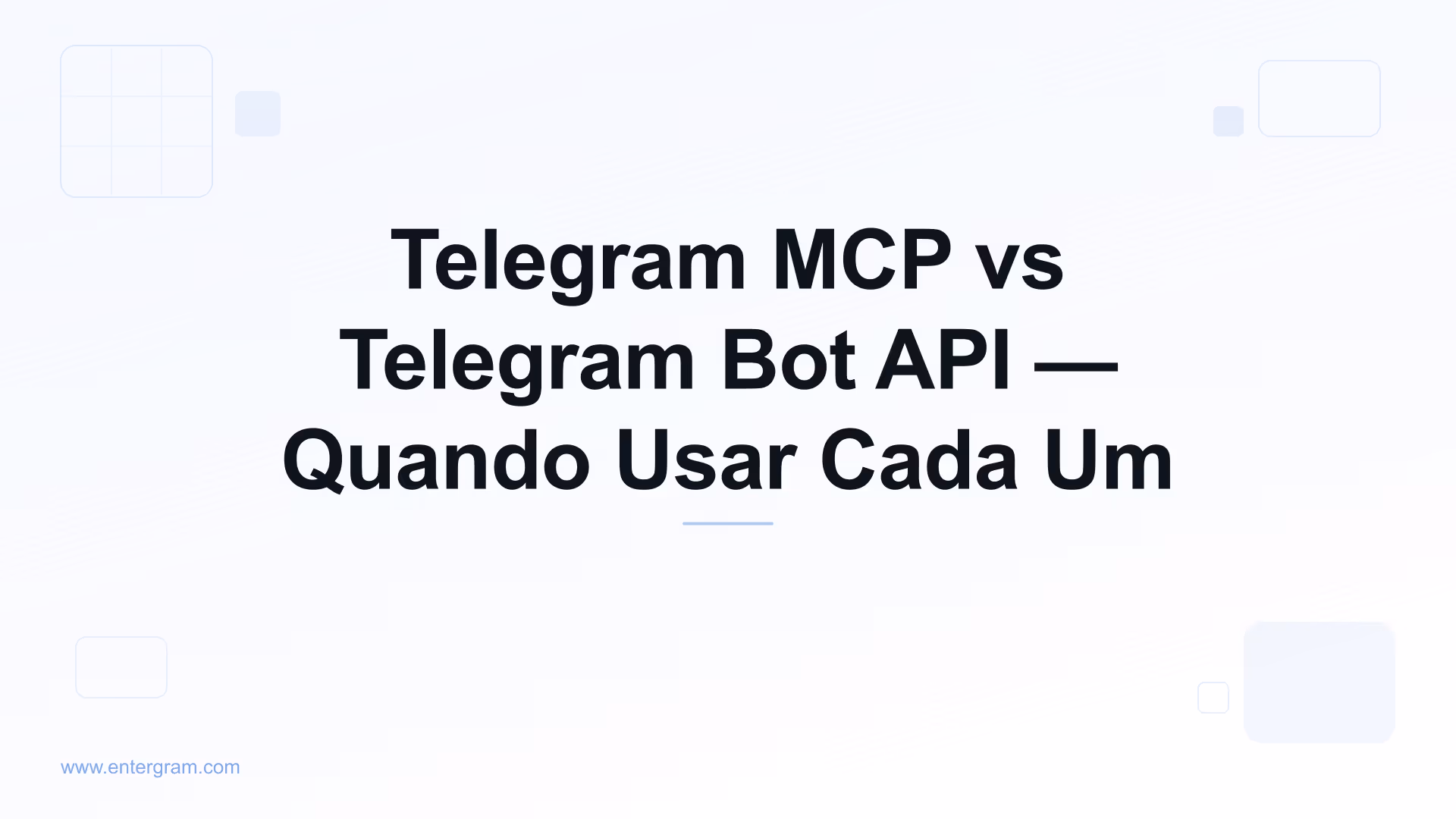 Comparação entre Telegram MCP e Bot API