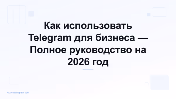 Полное руководство по использованию Telegram для бизнеса