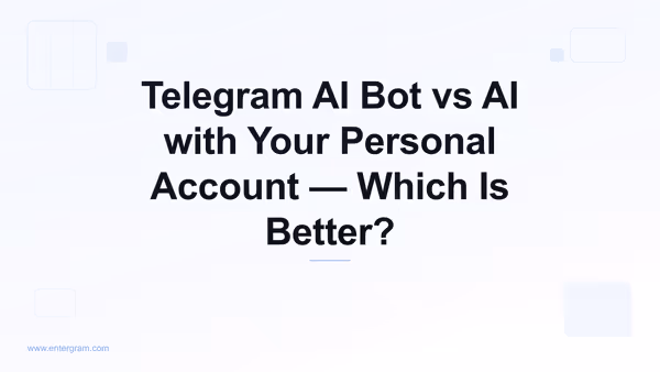 Telegram AI bot vs personal account with MCP