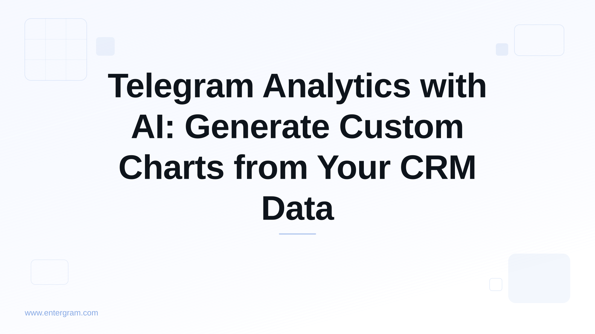 AI-powered analytics dashboard generating custom charts from Telegram CRM data