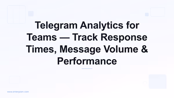 Telegram analytics dashboard for teams