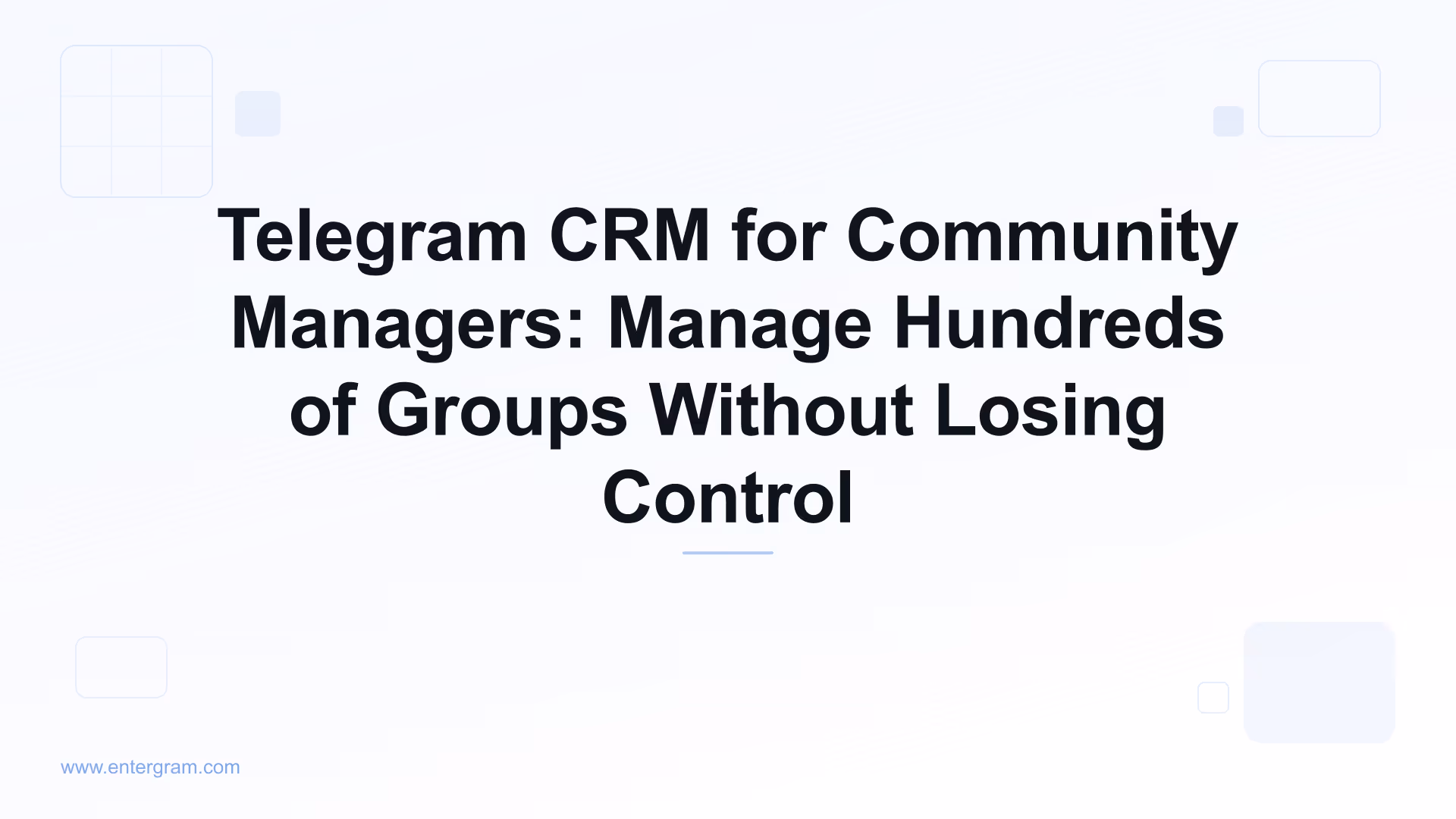 Card image for Telegram CRM for Community Managers: Manage Hundreds of Groups Without Losing Control