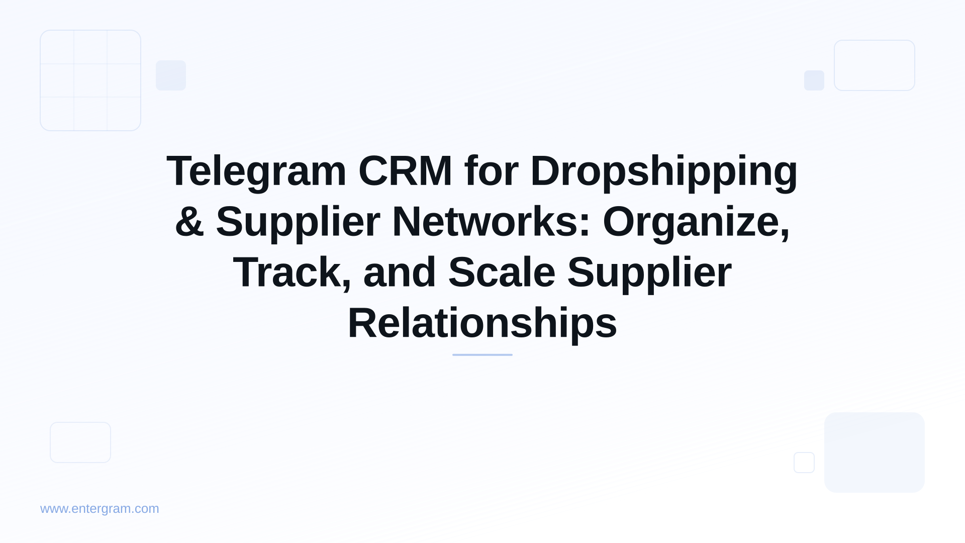 Card image for Telegram CRM for Dropshipping & Supplier Networks: Organize, Track, and Scale Supplier Relationships
