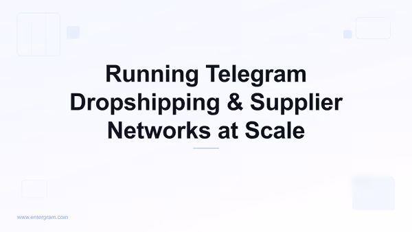 Card image for Telegram CRM for Dropshipping & Supplier Networks: Organize, Track, and Scale Supplier Relationships