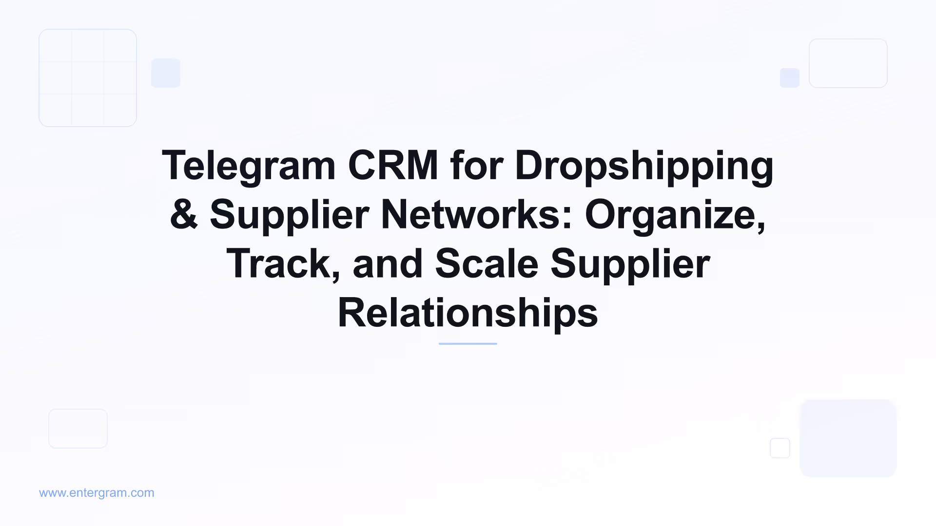 Card image for Telegram CRM for Dropshipping & Supplier Networks: Organize, Track, and Scale Supplier Relationships