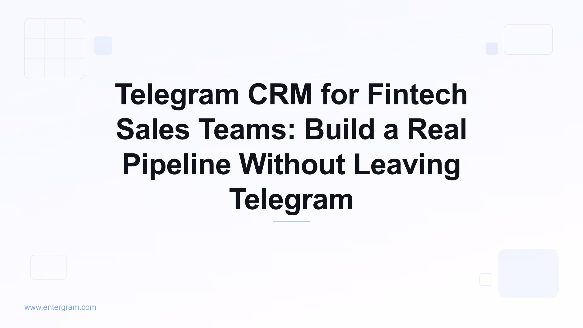 Card image for Telegram CRM for Fintech Sales Teams: Build a Real Pipeline Without Leaving Telegram