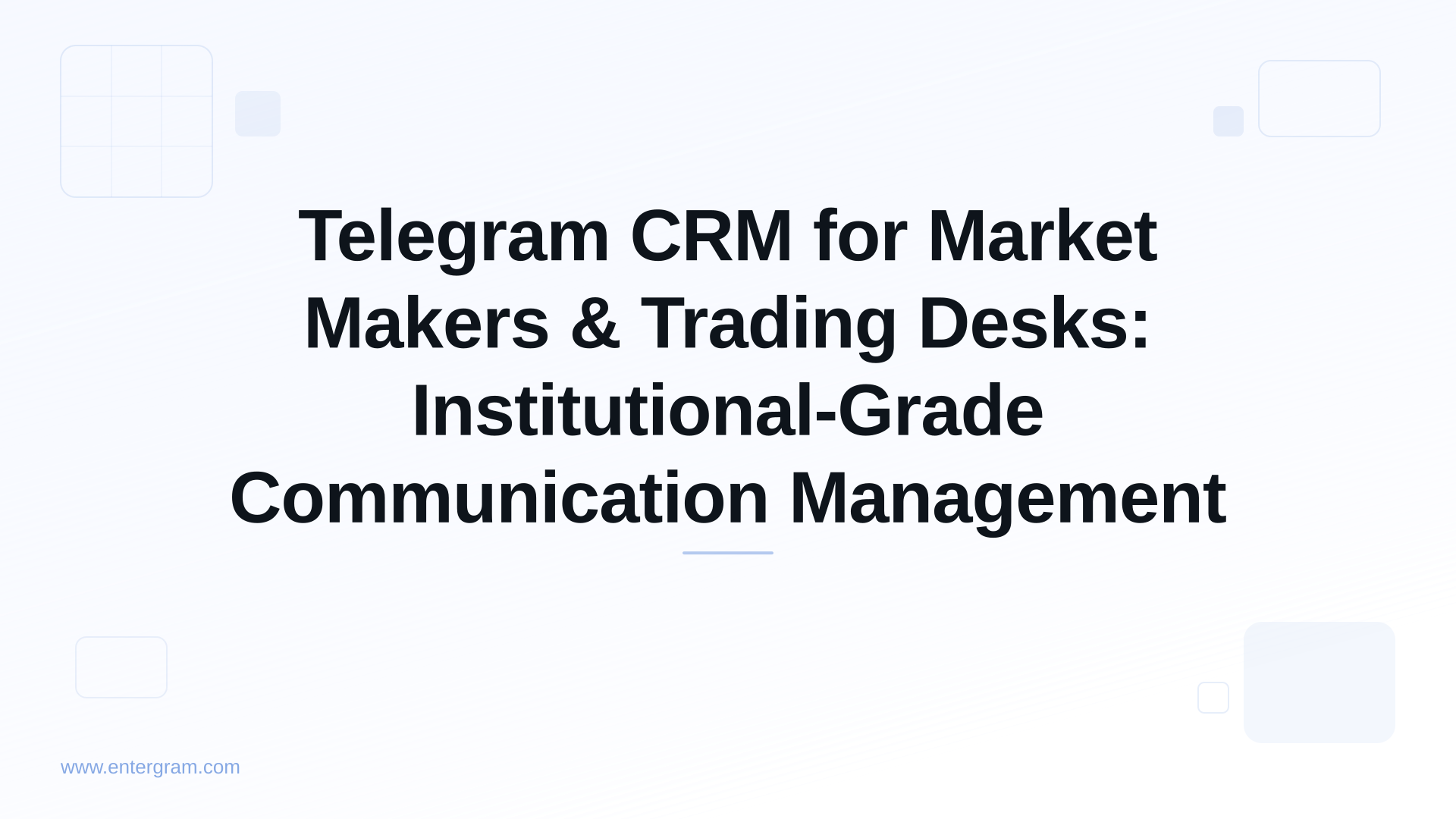 Card image for Telegram CRM for Market Makers & Trading Desks: Institutional-Grade Communication Management