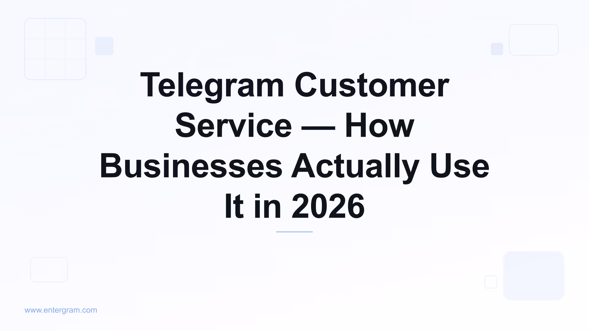 Telegram customer service for businesses