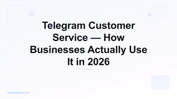 Telegram customer service for businesses