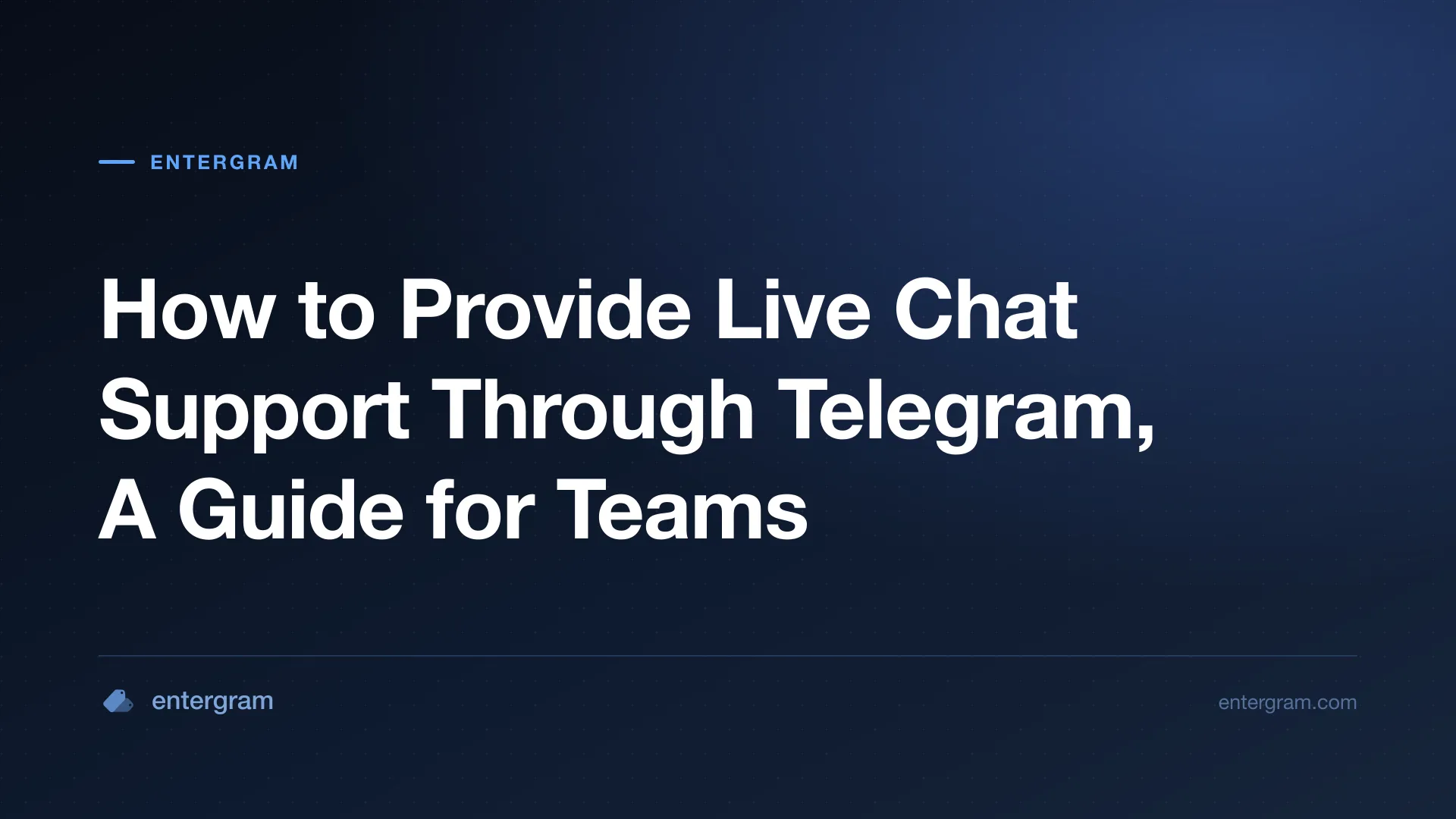 Telegram live chat support for customer service teams