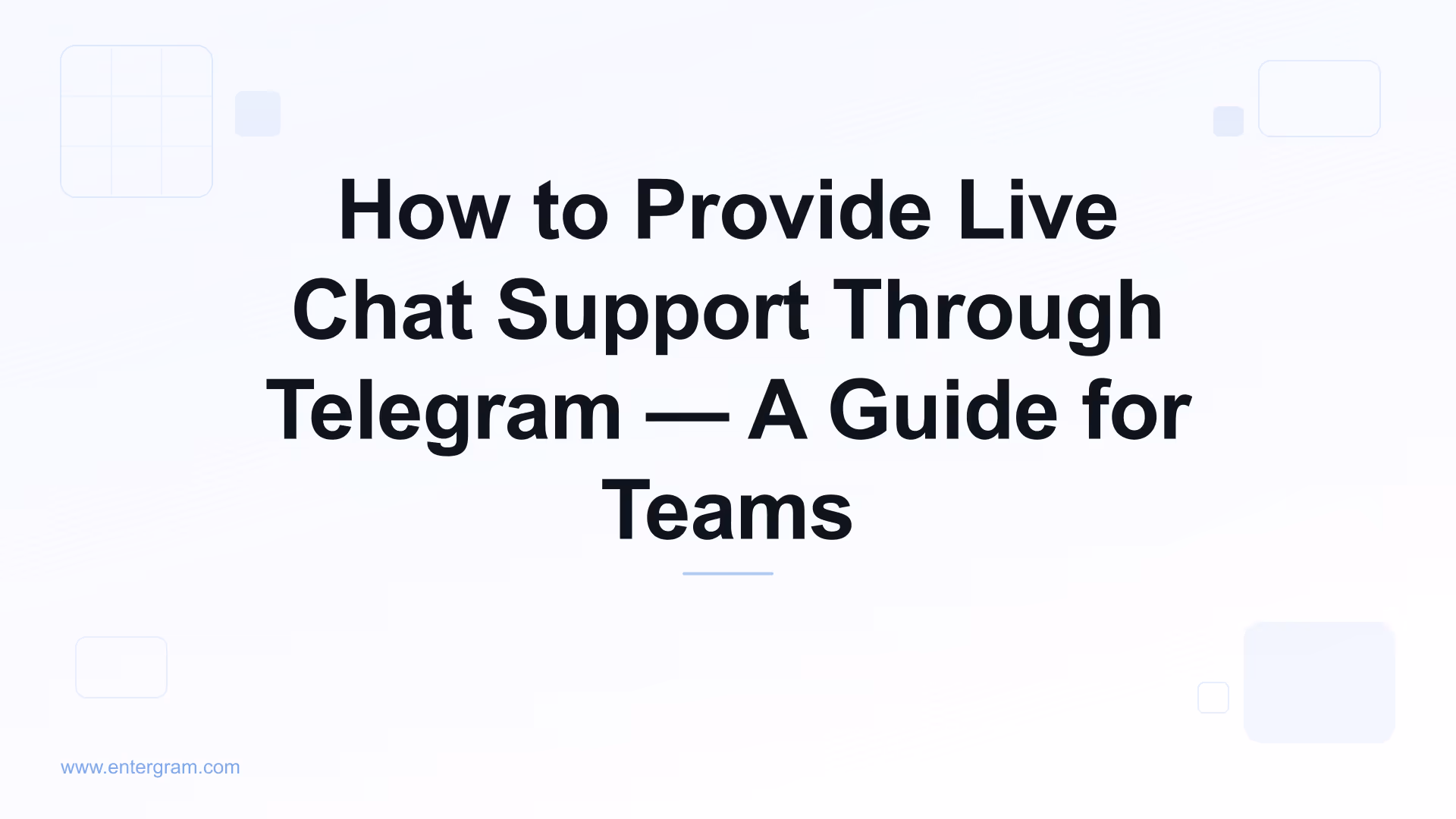 Telegram live chat support for customer service teams