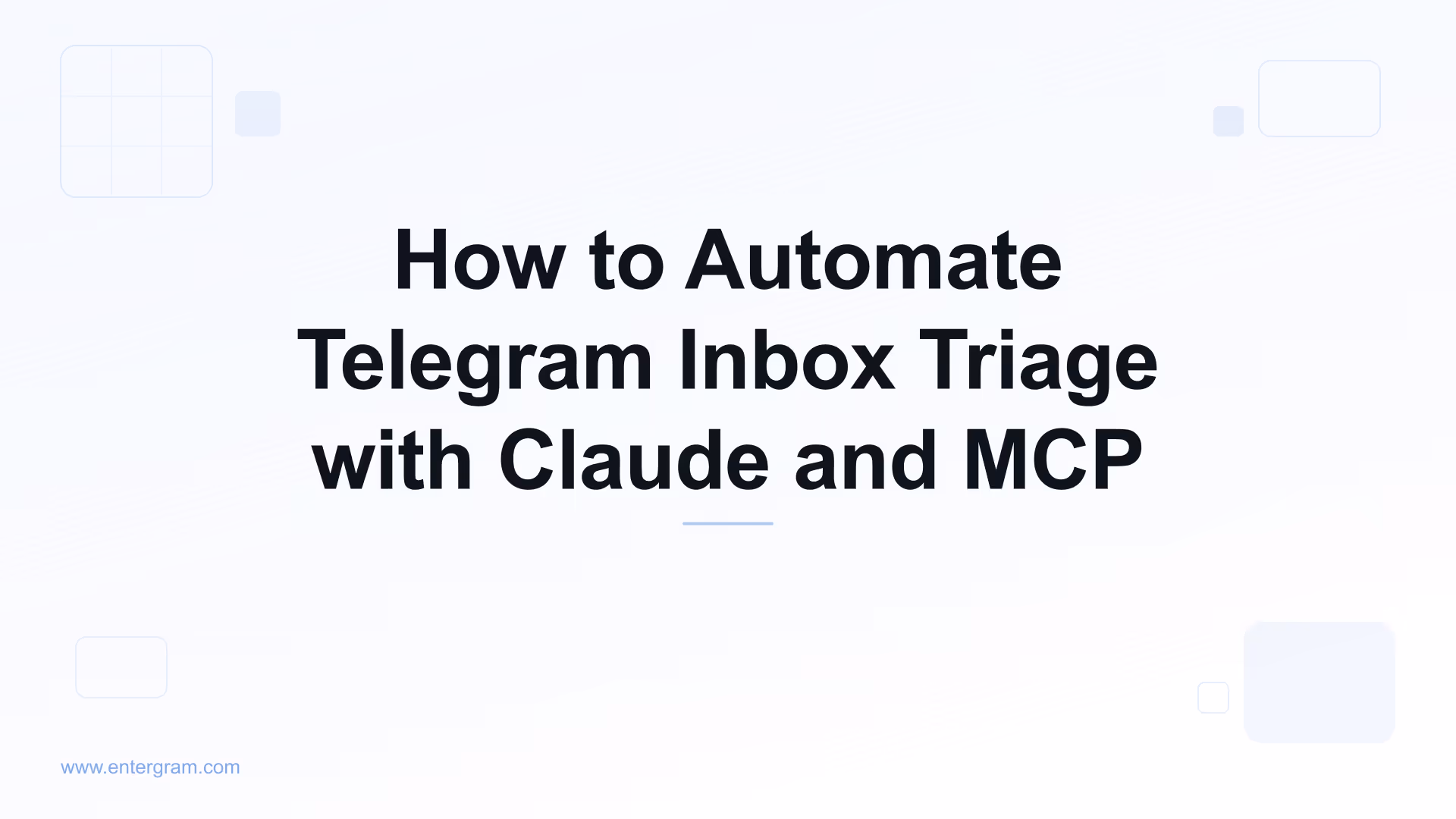 Automate Telegram inbox triage with Claude MCP