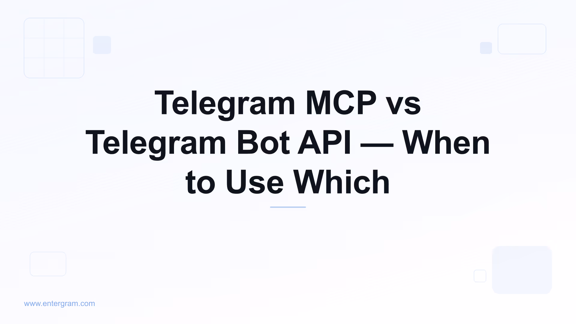 Telegram MCP vs Bot API comparison