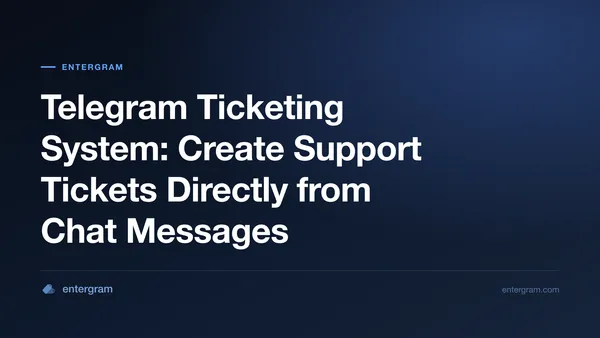 Telegram ticketing system creating support tickets from chat messages