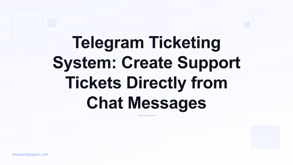 Telegram ticketing system creating support tickets from chat messages
