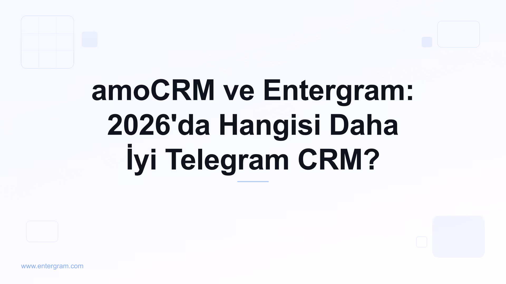 Telegram ekipleri için amoCRM ve Entergram karşılaştırması