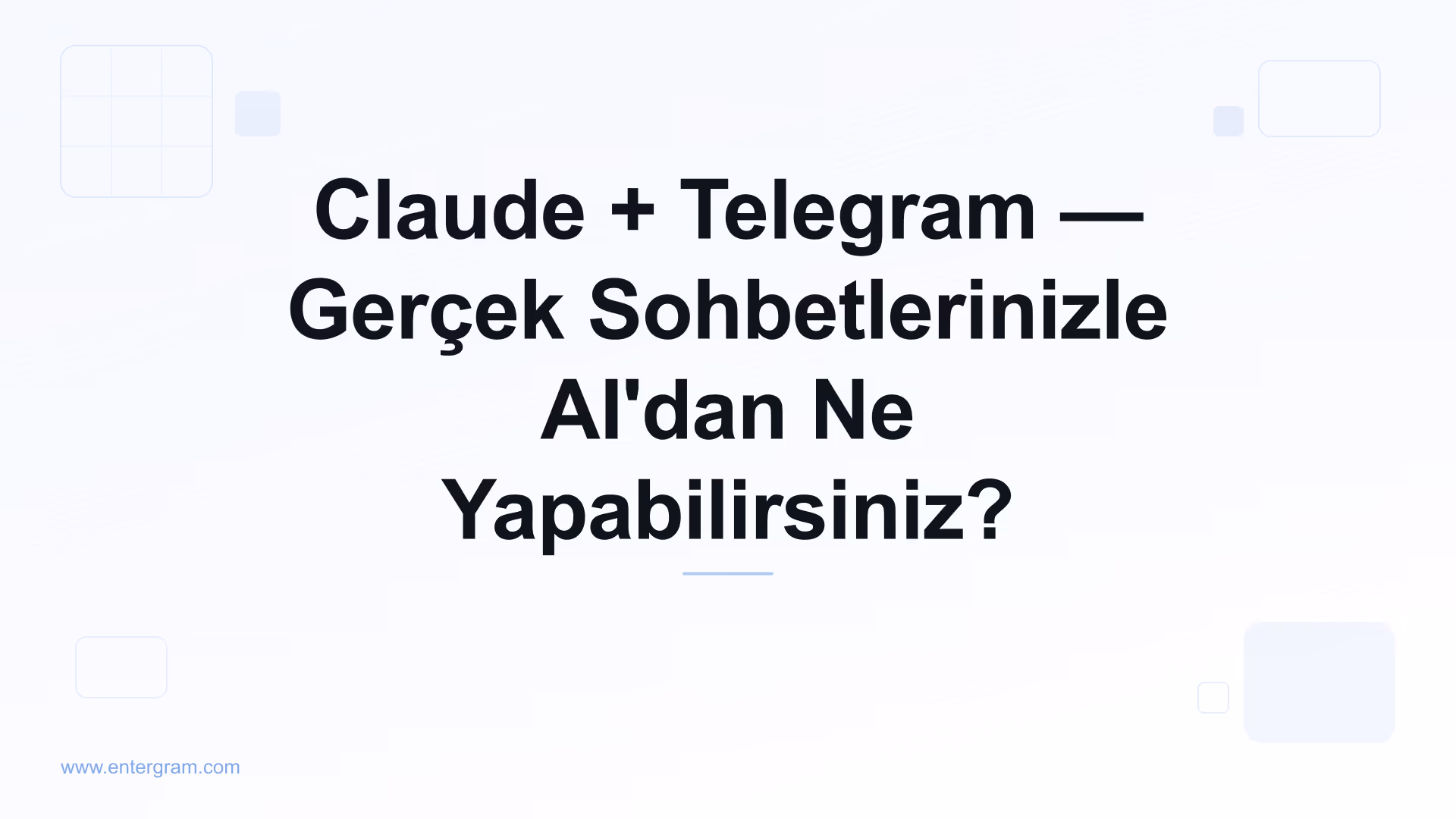 MCP aracılığıyla kişisel Telegram'a bağlı Claude AI