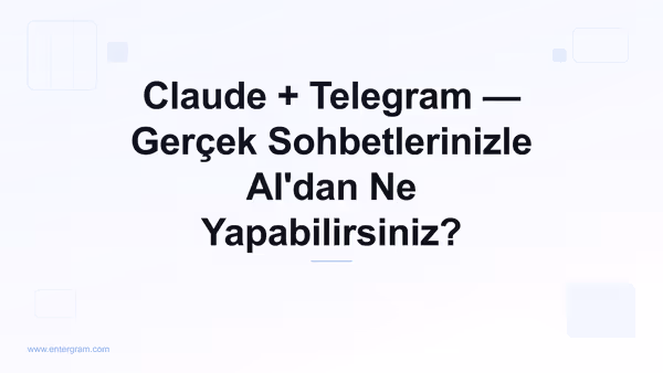 MCP aracılığıyla kişisel Telegram'a bağlı Claude AI