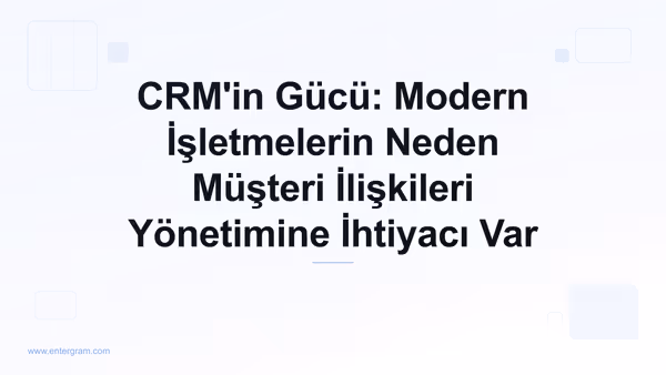 Card image for CRM'in Gücü: Modern İşletmelerin Neden Müşteri İlişkileri Yönetimine İhtiyacı Var