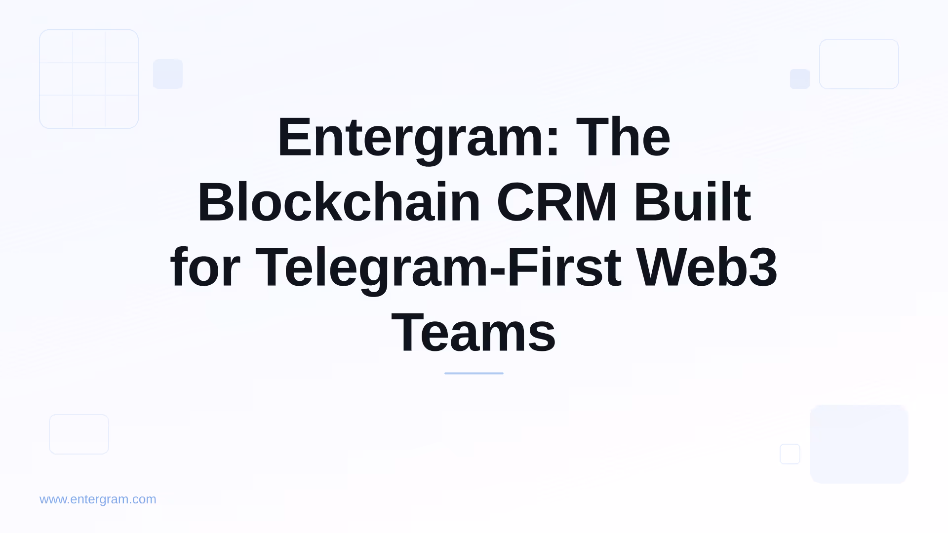 Card image for Entergram: The Blockchain CRM Built for Telegram-First Web3 Teams