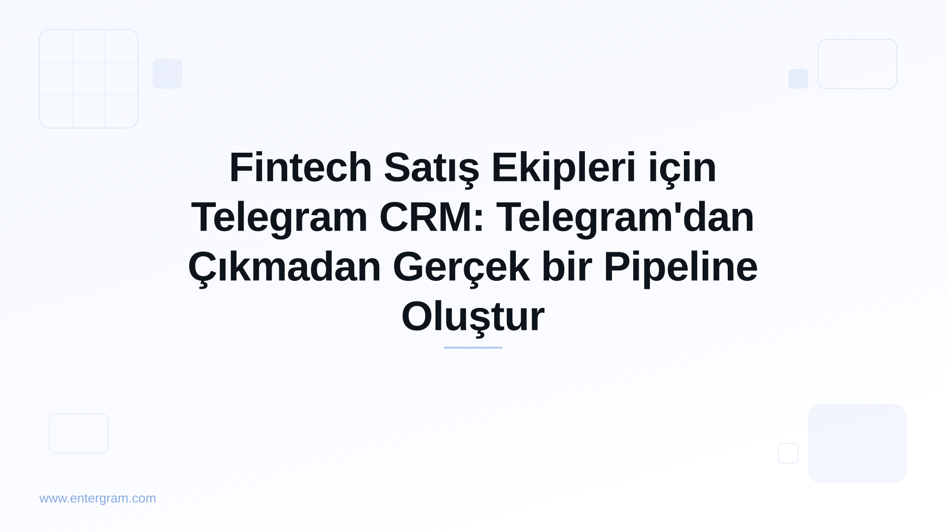 Card image for Fintech Satış Ekipleri için Telegram CRM: Telegram'dan Çıkmadan Gerçek bir Pipeline Oluştur
