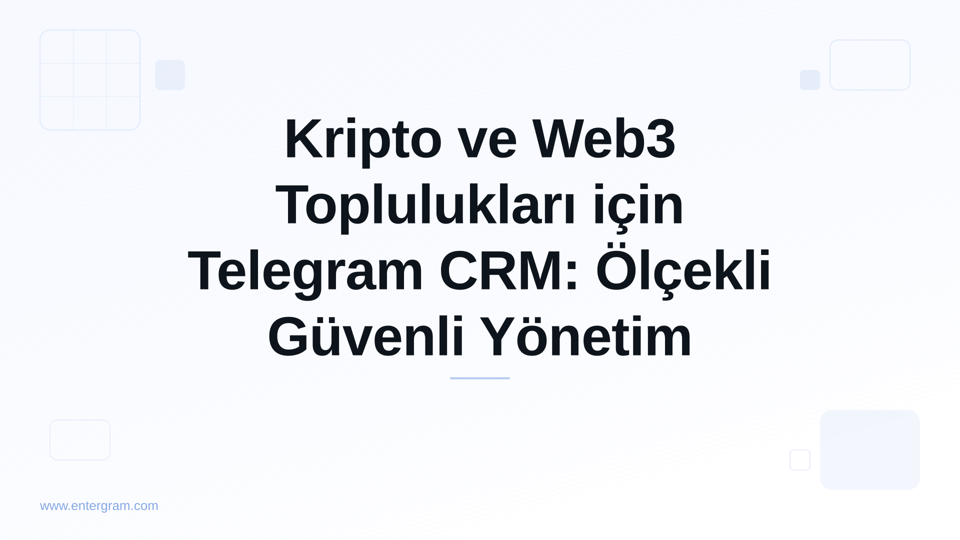 Card image for Kripto ve Web3 Toplulukları için Telegram CRM: Ölçekli Güvenli Yönetim