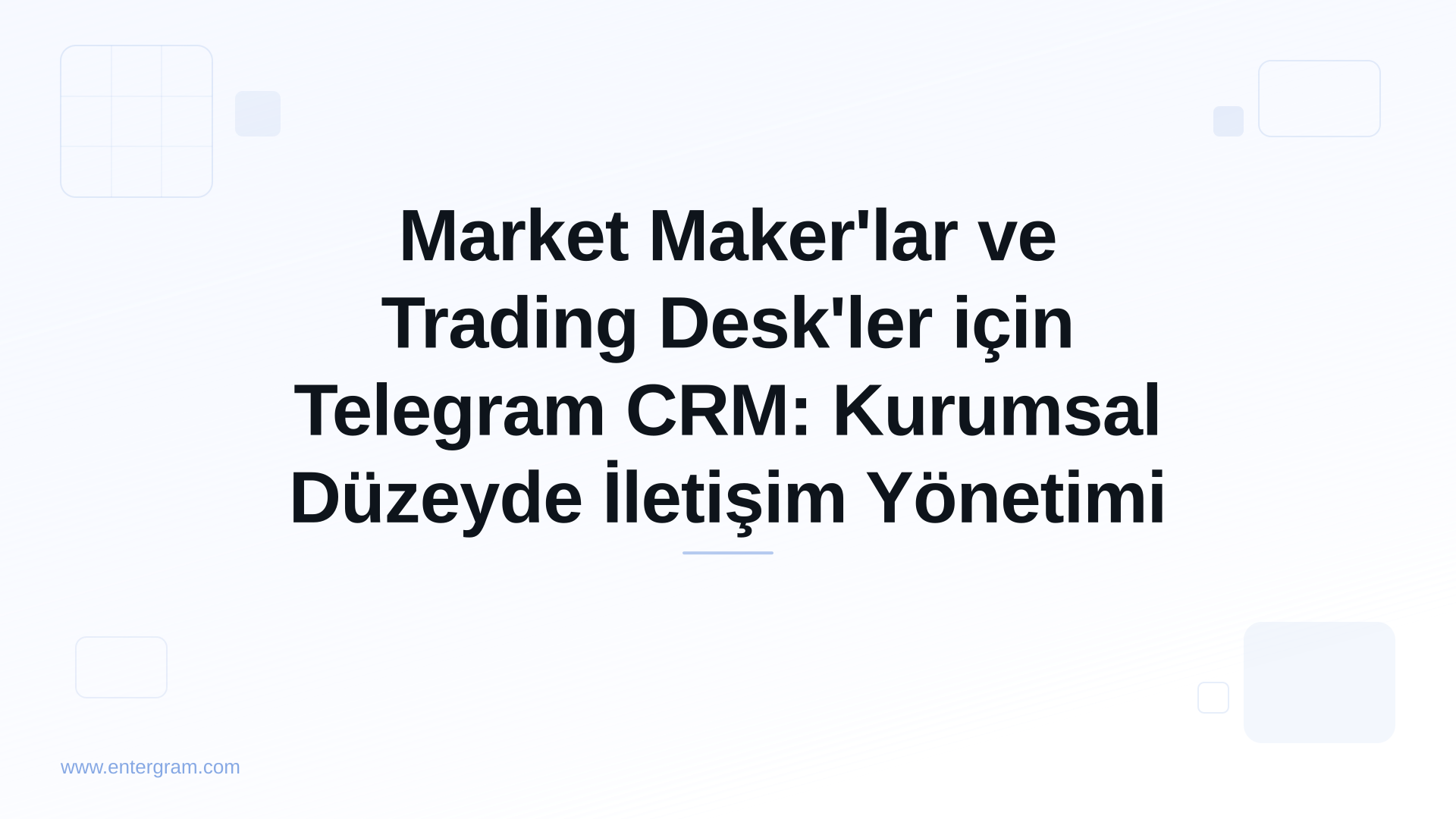 Card image for Market Maker'lar ve Trading Desk'ler için Telegram CRM: Kurumsal Düzeyde İletişim Yönetimi